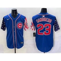 Men Chicago Cubs 23 Ryne Sandberg Royal 2025 Independence Day Vapor Premier Limited Stitched Baseball Jersey