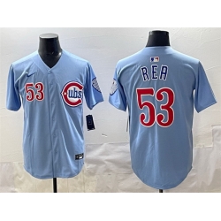 Men Chicago Cubs 53 Colin Rea Blue 2024 25 2nd Alternate Limited Stitched Baseball Jersey