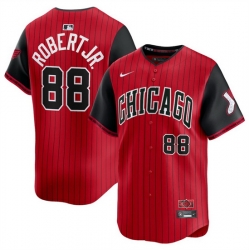 Men Chicago White Sox 88 Luis Robert Jr  Red Black 2025 City Connect Limited Stitched Baseball Jersey