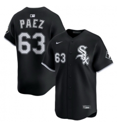 Men Chicago White Sox Nike Black Alternate Limited Jersey PAEZ 63 Men Chicago White Sox Nike Black Alternate Limited Jersey PAEZ 63
