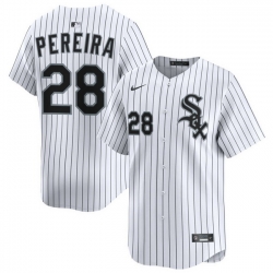 Men Chicago White Sox Nike White Alternate Limited Jersey PEREIRA 28