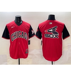 Men Chicago White Sox Team Big Logo Red Black 2025 City Connect Limited Stitched Baseball Jersey 002 Men Chicago White Sox Team Big Logo Red Black 2025 City Connect Limited Stitched Baseball Jersey 002
