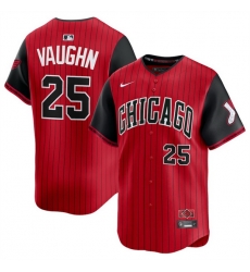 Youth Chicago White Sox 25 Andrew Vaughn Red Black 2025 City Connect Limited Stitched Baseball Jersey Youth Chicago White Sox 25 Andrew Vaughn Red Black 2025 City Connect Limited Stitched Baseball Jersey