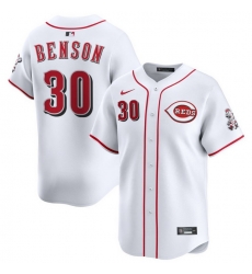 Men Cincinnati Reds Nike White Home Limited Custom Jersey Benson Will 30 Men Cincinnati Reds Nike White Home Limited Custom Jersey Benson Will 30
