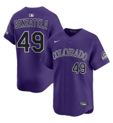 Men Colorado Rockies Nike Purple Alternate Limited Jersey Senzatela Antonio 49 Men Colorado Rockies Nike Purple Alternate Limited Jersey Senzatela Antonio 49