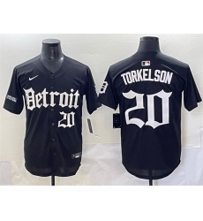 Men Detroit Tigers 20 Spencer Torkelson Black 27Motor Gothic Edition 27 Vapor Premier Limited Stitched Baseball Jersey Men Detroit Tigers 20 Spencer Torkelson Black 27Motor Gothic Edition 27 Vapor Premier Limited Stitched Baseball Jersey