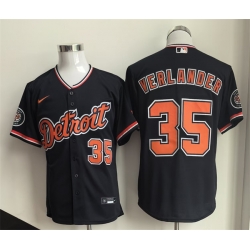 Men Detroit Tigers  35 Justin Verlander Black 2026 Cool Base Stitched Baseball Jersey