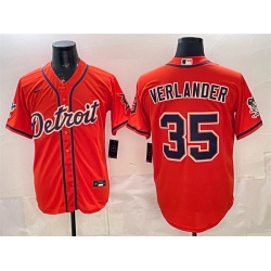 Men Detroit Tigers  35 Justin Verlander Orange 2026 Cool Base Stitched Baseball Jersey