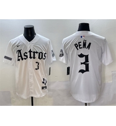Men Houston Astros 3 Jeremy Pena White Gothic 27Houston Born Barrio Raised 27 Limited Stitched Baseball Jersey Men Houston Astros 3 Jeremy Pena White Gothic 27Houston Born Barrio Raised 27 Limited Stitched Baseball Jersey