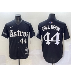 Men Houston Astros 44 Still Tippin Black Gothic  27Houston Born Barrio Raised 27 Limited Stitched Baseball Jersey