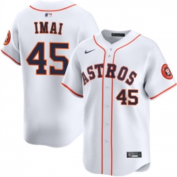 Men Houston Astros 45 Tatsuya Imai White 2026 Home Limited Stitched Baseball Jersey