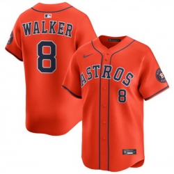 Men Houston Astros 8 Christian Walker Orange 2025 Alternate Limited Stitched Baseball Jersey
