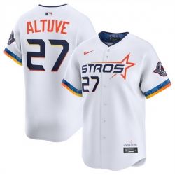 Youth Houston Astros 27 Jose Altuve White 2025 City Connect Limited Stitched Baseball Jersey