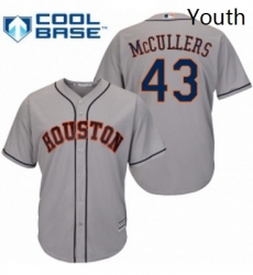 Youth Majestic Houston Astros 43 Lance McCullers Authentic Grey Road Cool Base MLB Jersey