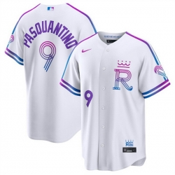 Men Kansas City Royals  9 Vinnie Pasquantino White 2026 City Connect Stadium Stitched Baseball Jersey