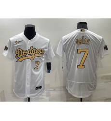Men Los Angeles Dodgers 7 Julio Urias 2022 All Star White Flex Base Stitched Baseball Jersey 2 Men Los Angeles Dodgers 7 Julio Urias 2022 All Star White Flex Base Stitched Baseball Jersey 2