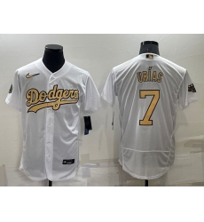 Men Los Angeles Dodgers 7 Julio Urias 2022 All Star White Flex Base Stitched Baseball Jersey Men Los Angeles Dodgers 7 Julio Urias 2022 All Star White Flex Base Stitched Baseball Jersey