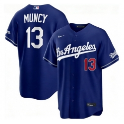 Men Los Angeles Dodgers Max Muncy 13 Blue 2026 Gold Collection Stadium Stitched Baseball Jersey