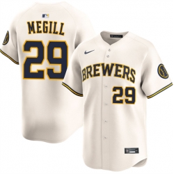 Men Milwaukee Brewers 29 Trevor Megill Cream 2025 Limited Stitched Baseball Jersey