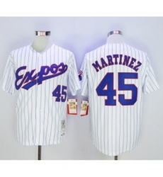 Toddler Montreal Expos 45 Pedro Martinez Baseball Stitched Jersey White Retro Toddler Montreal Expos 45 Pedro Martinez Baseball Stitched Jersey White Retro