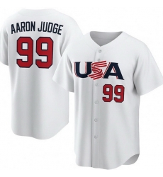 Men New York Yankees 99 Captain Aaron Judge 2026 White World Baseball Classic Stitched Jersey Men New York Yankees 99 Captain Aaron Judge 2026 White World Baseball Classic Stitched Jersey
