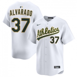 Men Athletics Nike Home Limited Custom Jersey White Alvarado Elvis 37