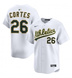 Men Athletics Nike Home Limited Custom Jersey White Cortes Carlos 26 Men Athletics Nike Home Limited Custom Jersey White Cortes Carlos 26