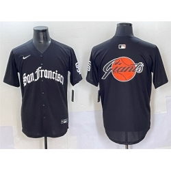 Men San Francisco Giants Team Big Logo Black  27Gothic Fog Edition 27 Vapor Premier Limited Stitched Baseball Jersey 001