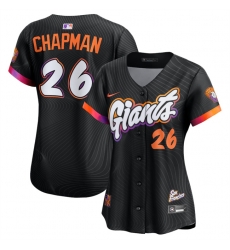 Women San Francisco Giants 26 Matt Chapman Anthracite 2025 City Connect Limited Stitched Baseball Jersey