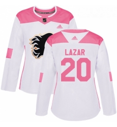 Womens Adidas Calgary Flames 20 Curtis Lazar Authentic WhitePink Fashion NHL Jersey Womens Adidas Calgary Flames 20 Curtis Lazar Authentic WhitePink Fashion NHL Jersey