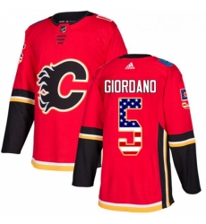 Youth Adidas Calgary Flames 5 Mark Giordano Authentic Red USA Flag Fashion NHL Jersey Youth Adidas Calgary Flames 5 Mark Giordano Authentic Red USA Flag Fashion NHL Jersey
