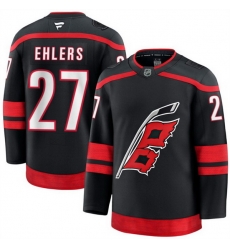 Men Carolina Hurricanes 27 Nikolaj Ehlers Black 2024 25 Home Stitched Hockey Jersey
