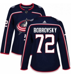 Womens Adidas Columbus Blue Jackets 72 Sergei Bobrovsky Premier Navy Blue Home NHL Jersey Womens Adidas Columbus Blue Jackets 72 Sergei Bobrovsky Premier Navy Blue Home NHL Jersey