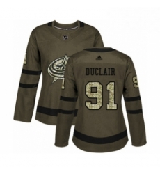 Womens Adidas Columbus Blue Jackets 91 Anthony Duclair Authentic Green Salute to Service NHL Jersey Womens Adidas Columbus Blue Jackets 91 Anthony Duclair Authentic Green Salute to Service NHL Jersey