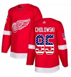 Youth Adidas Detroit Red Wings 95 Dennis Cholowski Authentic Red USA Flag Fashion NHL Jersey Youth Adidas Detroit Red Wings 95 Dennis Cholowski Authentic Red USA Flag Fashion NHL Jersey