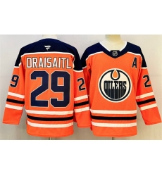 Men Edmonton Oilers 29 Leon Draisaitl Orange 2025 Stitched Hockey Jersey Men Edmonton Oilers 29 Leon Draisaitl Orange 2025 Stitched Hockey Jersey