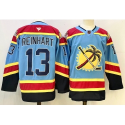 Men Florida Panthers 13 Sam Reinhart Blue 2025 Stitched Hockey Jersey