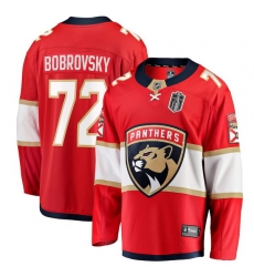 Men Florida Panthers Sergei Bobrovsky Fanatics Red 2025 Stanley Cup Final Home Breakaway Player Jersey Men Florida Panthers Sergei Bobrovsky Fanatics Red 2025 Stanley Cup Final Home Breakaway Player Jersey