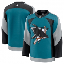Men San Jose Sharks Blank Teal 2025 Alternate Stitched Hockey Jersey
