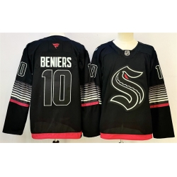 Men Seattle Kraken  10 Matty Beniers Black 2026 Alternate Stitched Hockey Jersey