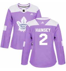 Womens Adidas Toronto Maple Leafs 2 Ron Hainsey Authentic Purple Fights Cancer Practice NHL Jersey Womens Adidas Toronto Maple Leafs 2 Ron Hainsey Authentic Purple Fights Cancer Practice NHL Jersey