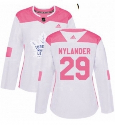 Womens Adidas Toronto Maple Leafs 29 William Nylander Authentic WhitePink Fashion NHL Jersey Womens Adidas Toronto Maple Leafs 29 William Nylander Authentic WhitePink Fashion NHL Jersey