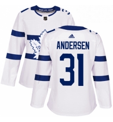 Womens Adidas Toronto Maple Leafs 31 Frederik Andersen Authentic White 2018 Stadium Series NHL Jersey Womens Adidas Toronto Maple Leafs 31 Frederik Andersen Authentic White 2018 Stadium Series NHL Jersey