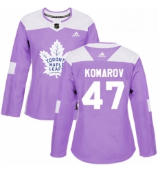 Womens Adidas Toronto Maple Leafs 47 Leo Komarov Authentic Purple Fights Cancer Practice NHL Jersey Womens Adidas Toronto Maple Leafs 47 Leo Komarov Authentic Purple Fights Cancer Practice NHL Jersey