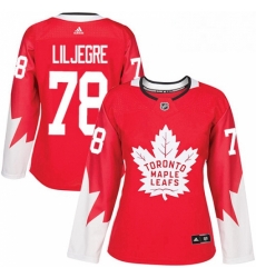 Womens Adidas Toronto Maple Leafs 78 Timothy Liljegren Authentic Red Alternate NHL Jersey Womens Adidas Toronto Maple Leafs 78 Timothy Liljegren Authentic Red Alternate NHL Jersey