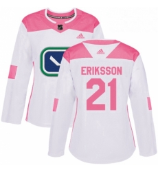 Womens Adidas Vancouver Canucks 21 Loui Eriksson Authentic WhitePink Fashion NHL Jersey Womens Adidas Vancouver Canucks 21 Loui Eriksson Authentic WhitePink Fashion NHL Jersey