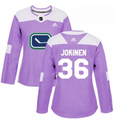 Womens Adidas Vancouver Canucks 36 Jussi Jokinen Authentic Purple Fights Cancer Practice NHL Jersey Womens Adidas Vancouver Canucks 36 Jussi Jokinen Authentic Purple Fights Cancer Practice NHL Jersey