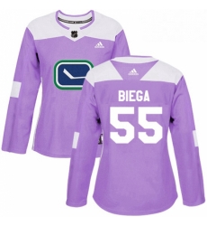 Womens Adidas Vancouver Canucks 55 Alex Biega Authentic Purple Fights Cancer Practice NHL Jersey Womens Adidas Vancouver Canucks 55 Alex Biega Authentic Purple Fights Cancer Practice NHL Jersey