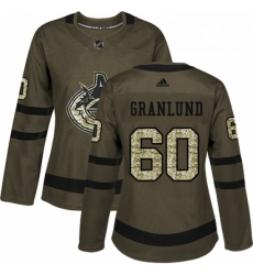 Womens Adidas Vancouver Canucks 60 Markus Granlund Authentic Green Salute to Service NHL Jersey Womens Adidas Vancouver Canucks 60 Markus Granlund Authentic Green Salute to Service NHL Jersey