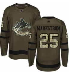 Youth Adidas Vancouver Canucks 25 Jacob Markstrom Authentic Green Salute to Service NHL Jersey Youth Adidas Vancouver Canucks 25 Jacob Markstrom Authentic Green Salute to Service NHL Jersey